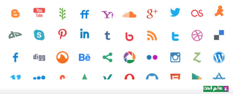 رموز شبكات التواصل الاجتماعي الأصلية