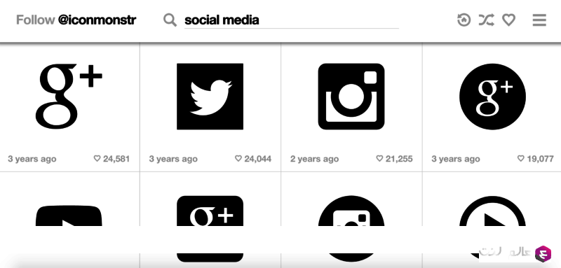 ايقونات التواصل الإجتماعي Iconmonstr